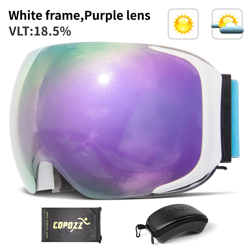 Magnetic Snowboard Ski Goggles with Case