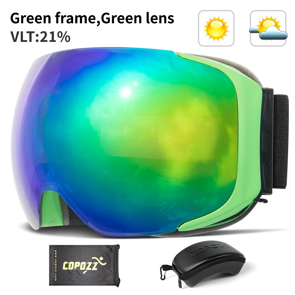 Magnetic Snowboard Ski Goggles with Case