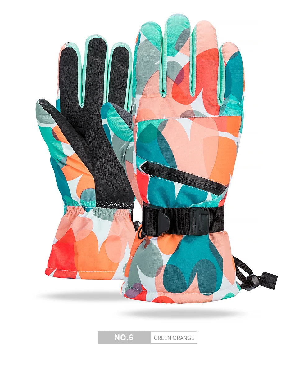 Thermal Ski Gloves Men Women