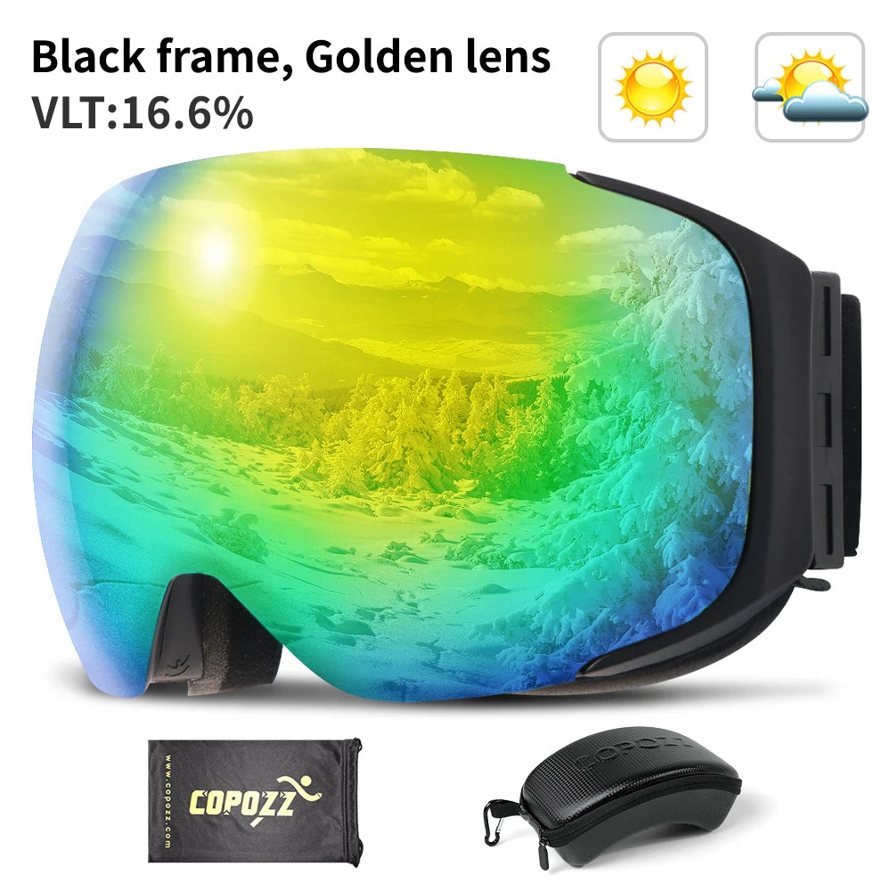 Magnetic Snowboard Ski Goggles with Case