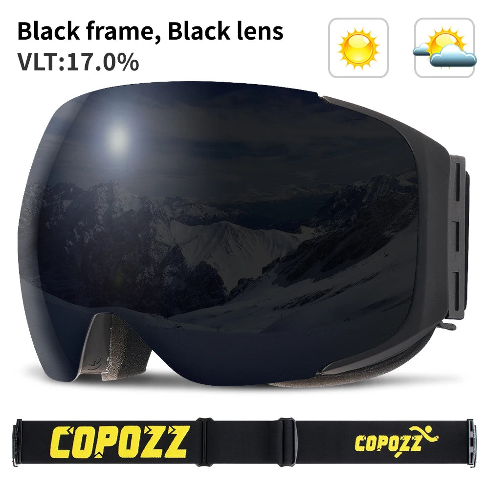 Ski Goggles Replaceable Magnetic Lenses