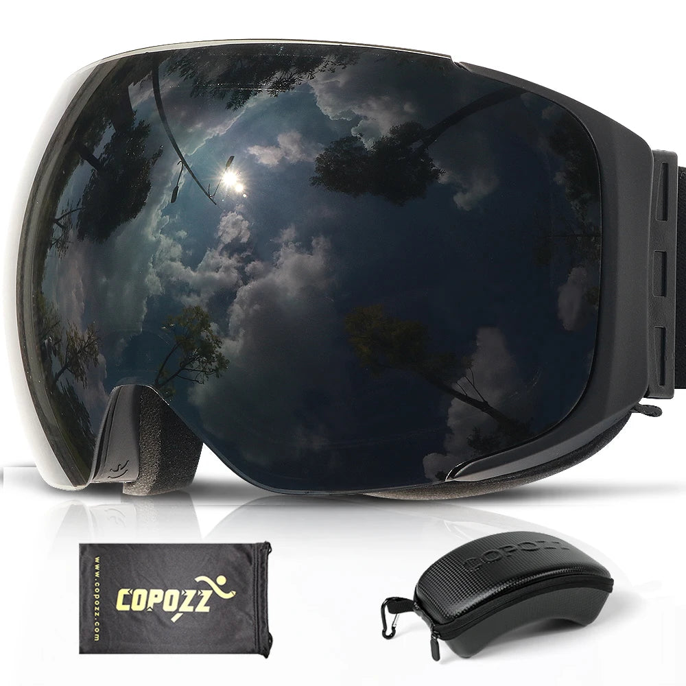 Magnetic Snowboard Ski Goggles with Case
