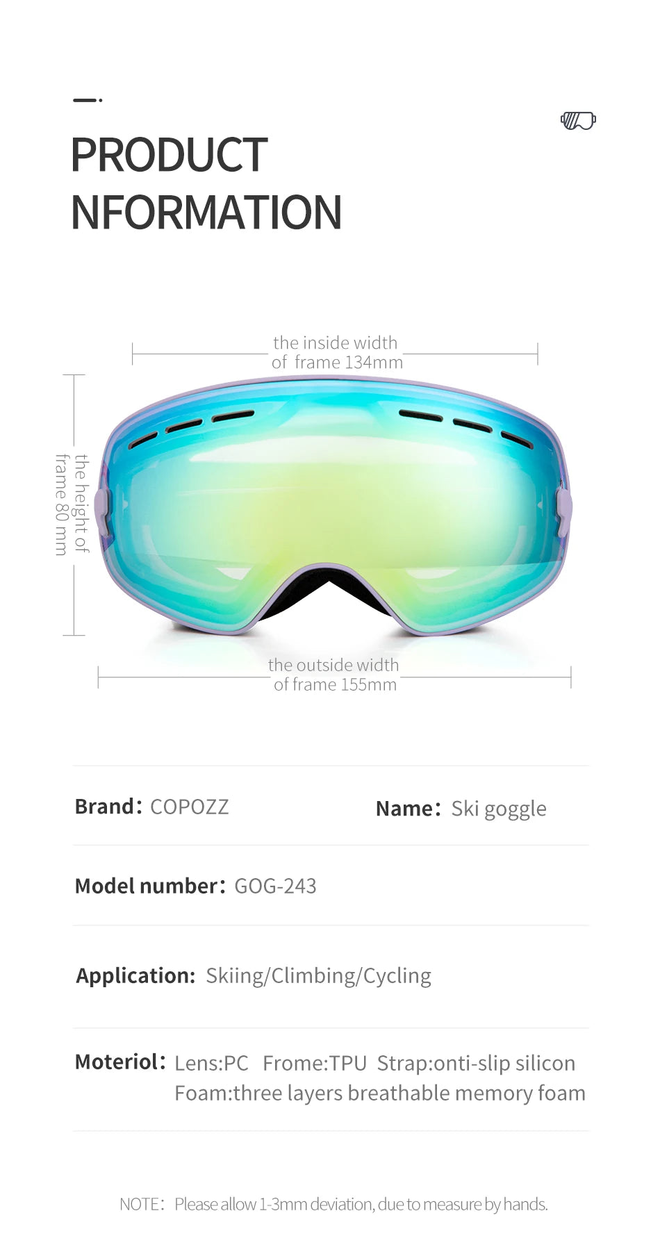 Kids Ski Goggles