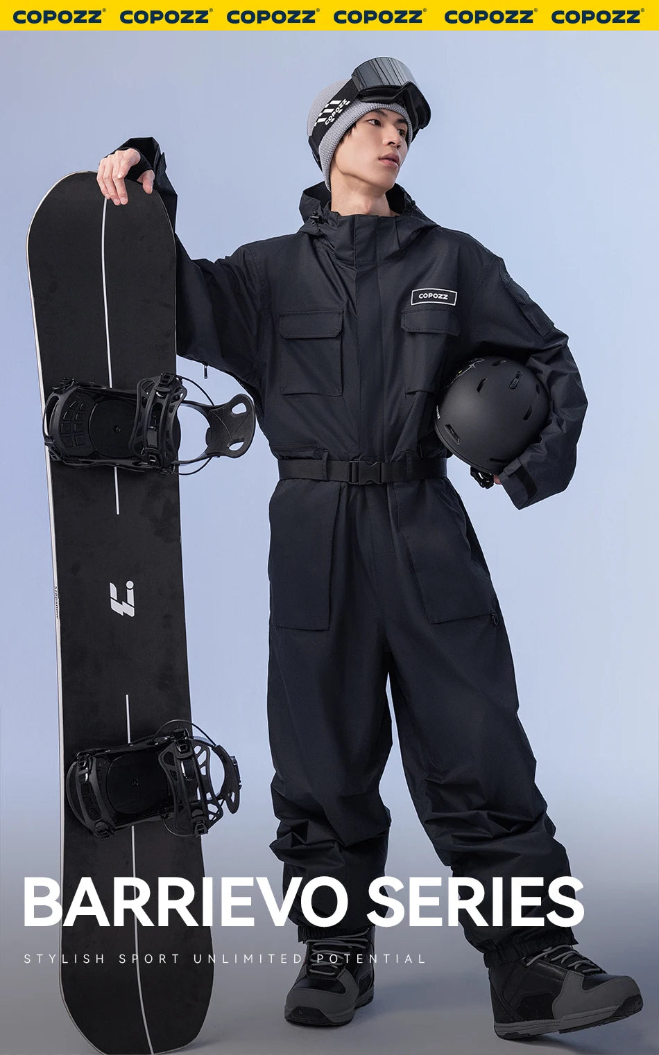 Men Women Ski One-piece Suit