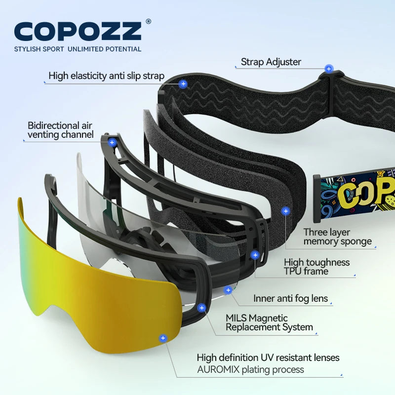 Magnetic Kids Ski Goggles