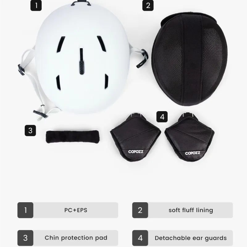Ski Helmet Half-covered