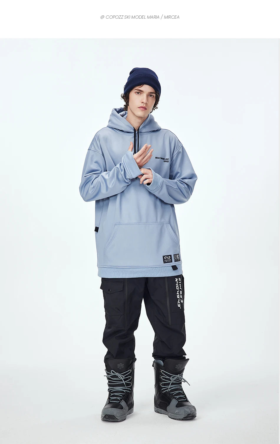 Oversize Ski Hoodie Men Women