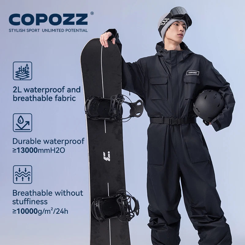 Men Women Ski One-piece Suit