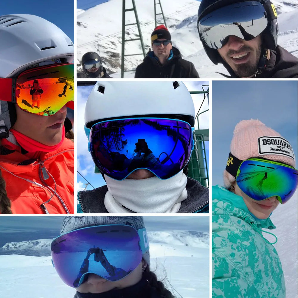Ski Goggles with Case & Yellow Lens