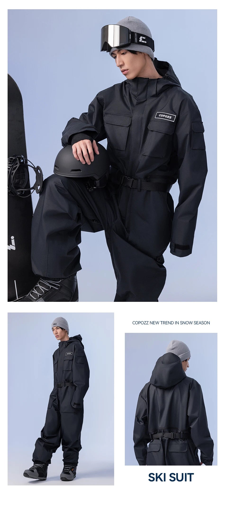 Men Women Ski One-piece Suit