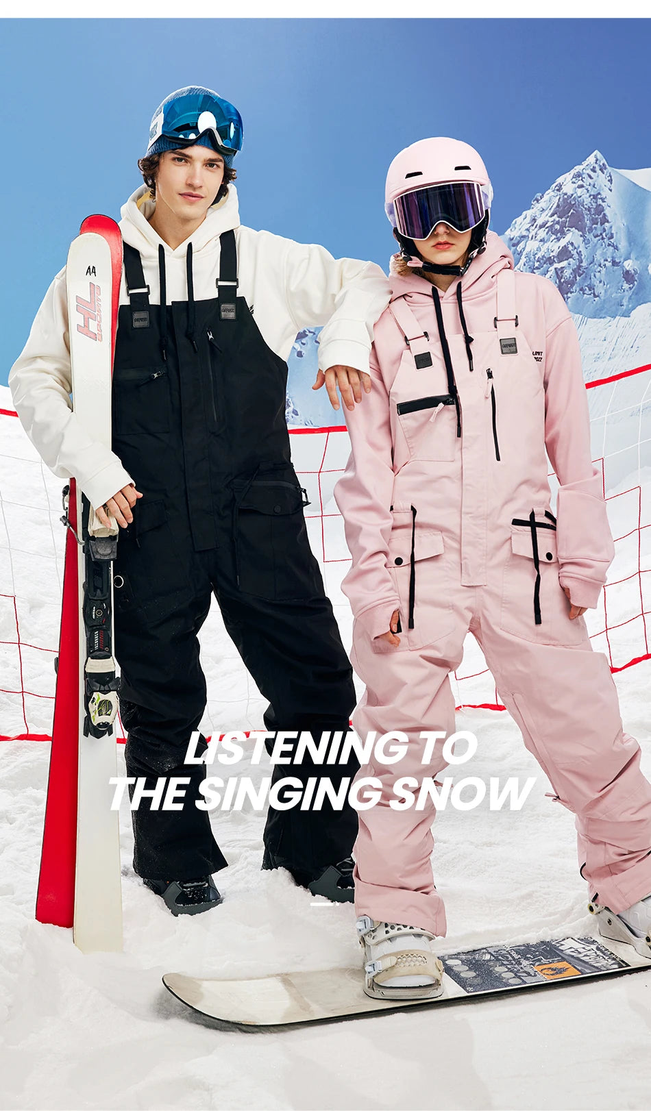 Oversize Ski Hoodie Men Women