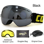 Ski Goggles with Case &amp; Yellow Lens 