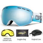 Ski Goggles with Case &amp; Yellow Lens 