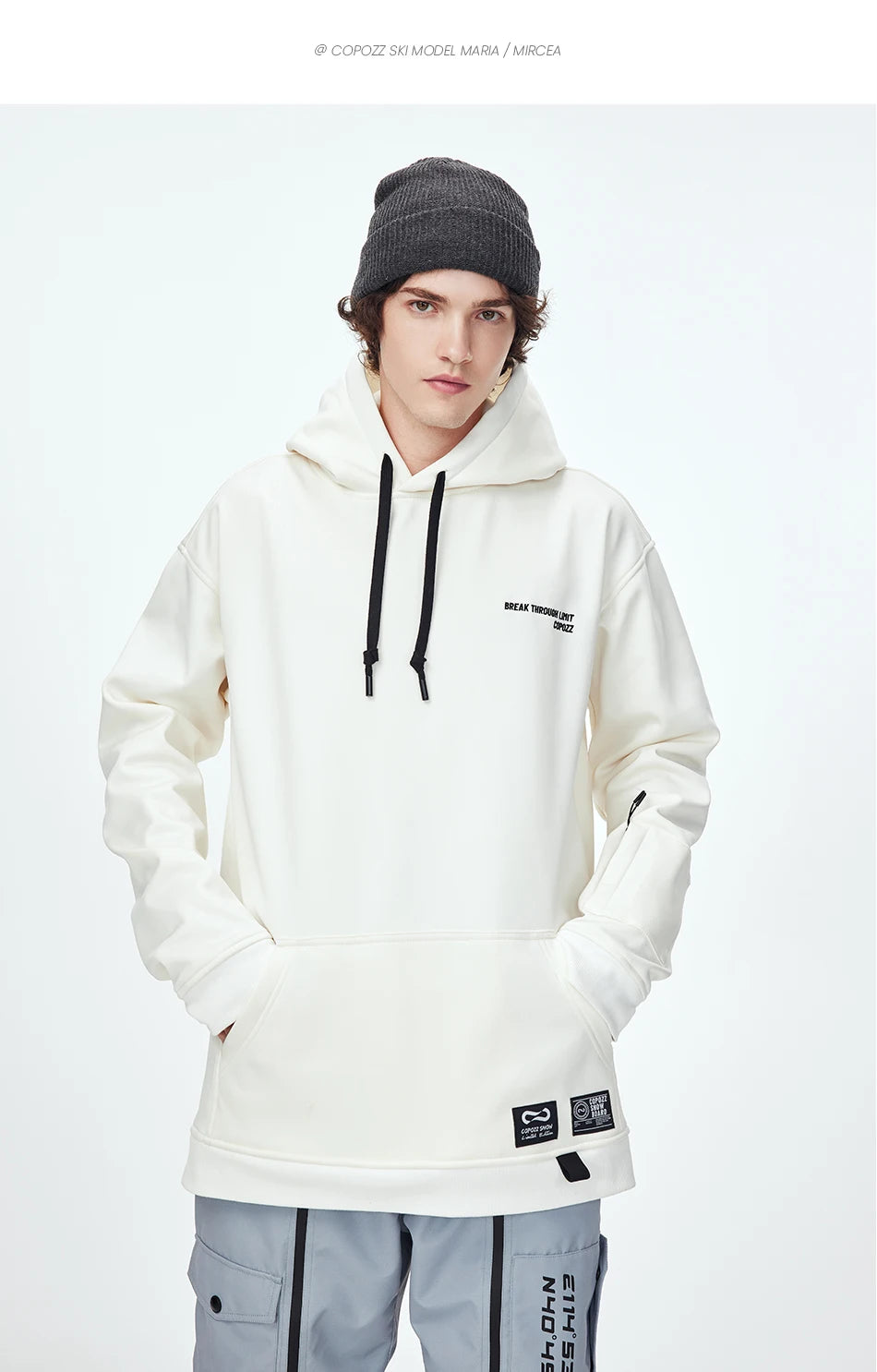 Oversize Ski Hoodie Men Women 