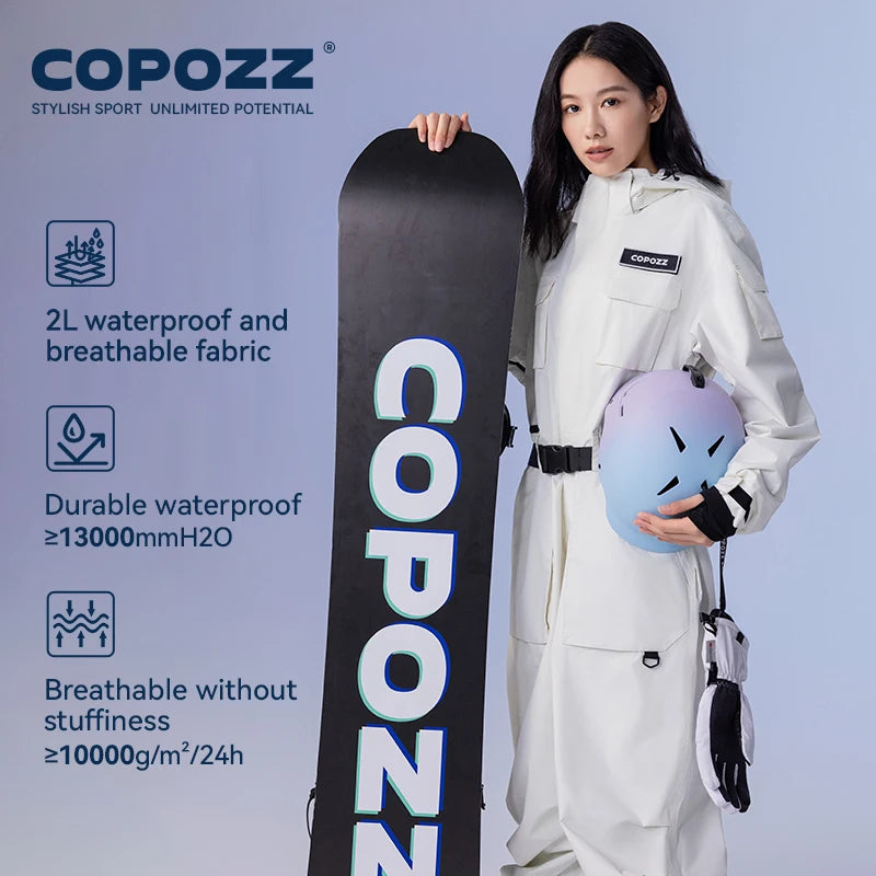 Men Women Ski One-piece Suit