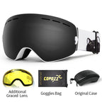 Ski Goggles with Case &amp; Yellow Lens 