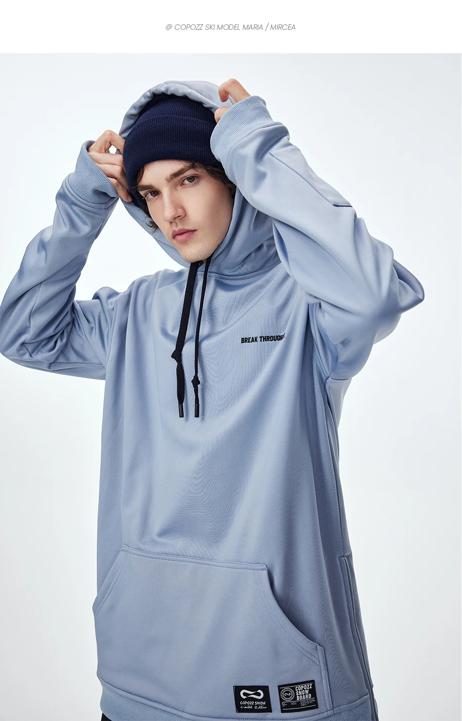 Oversize Ski Hoodie Men Women 