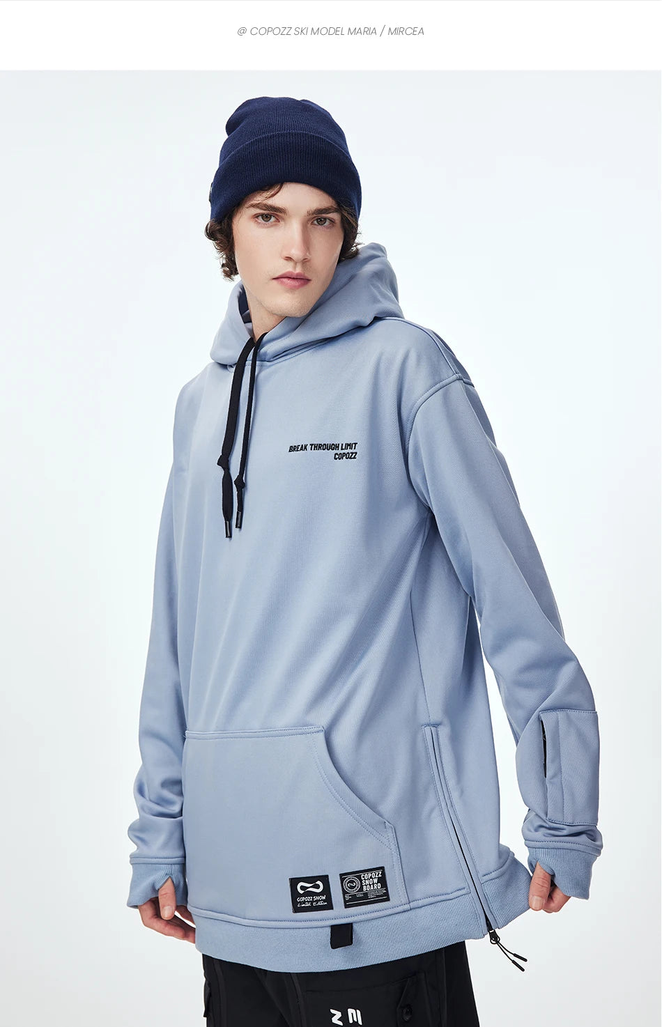 Oversize Ski Hoodie Men Women 