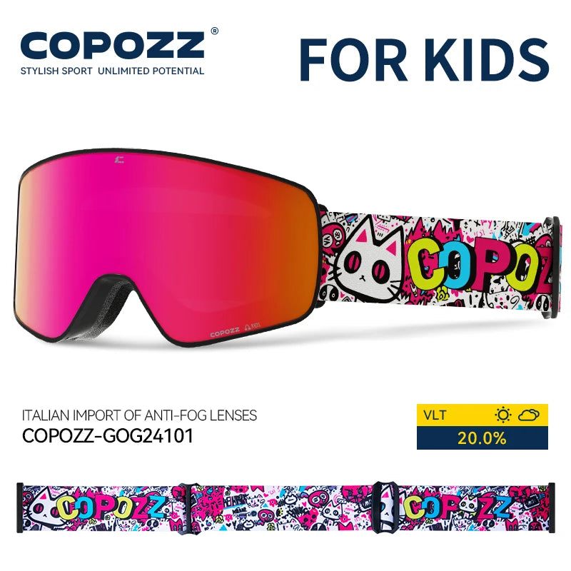 Magnetic Kids Ski Goggles