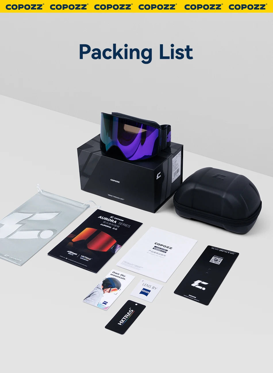 Luxury Magnetic Ski Goggles 